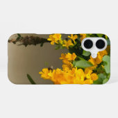 Coque iPhone 16 Beauté Fleur Dorée (Verso Horizontal)