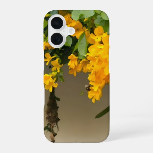 Coque iPhone 16 Beauté Fleur Dorée (Verso)