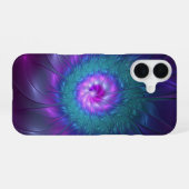 Coque iPhone 16 Beauté florale Abstraite Fleur d'art fractionnée c (Verso Horizontal)