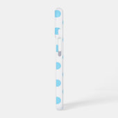 Coque iPhone 16 Bébé bleu et blanc pois Coque-Mate iPhone ca (Côté gauche)
