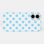 Coque iPhone 16 Bébé bleu et blanc pois Coque-Mate iPhone ca (Verso Horizontal)