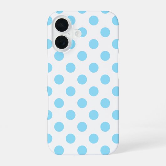 Coque iPhone 16 Bébé bleu et blanc pois Coque-Mate iPhone ca (Verso)