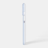 Coque iPhone 16 Bébé Bleu Stripes Garçon Monogramme Classique (Côté gauche)