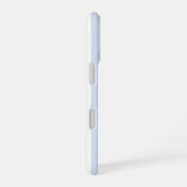 Coque iPhone 16 Bébé Bleu Stripes Garçon Monogramme Classique (Côté droit)