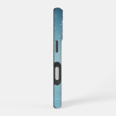 Coque iPhone 16 bel papillon bleu brillant (Côté droit)
