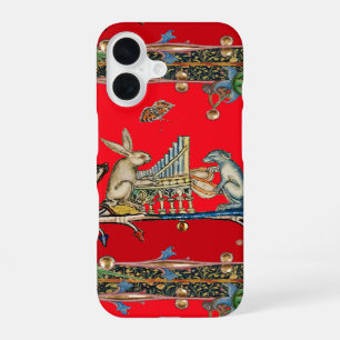 Coque iPhone 16 BESTIAIRE MÉDIÉVAL FAISANT DE LA MUSIQUE,Lapin, Ch