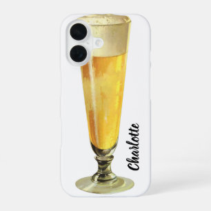 Coque iPhone 16 Bière pression haute vintage Frosty, boisson alcoo