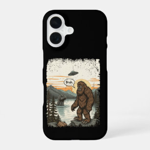 Coque iPhone 16 Bigfoot Sasquatch Monstre du Loch Ness Rétro Drôle