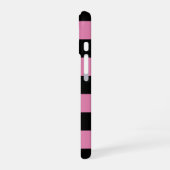 Coque iPhone 16 Black and Pink Checkered Print (Côté gauche)