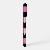 Coque iPhone 16 Black and Pink Checkered Print (Côté droit)