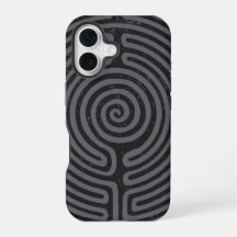 Black Circle Labyrinthe (Gris) Art fin