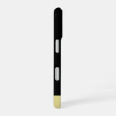 Coque iPhone 16 Black & gold design, Logo or Photo in gold circle, (Côté droit)