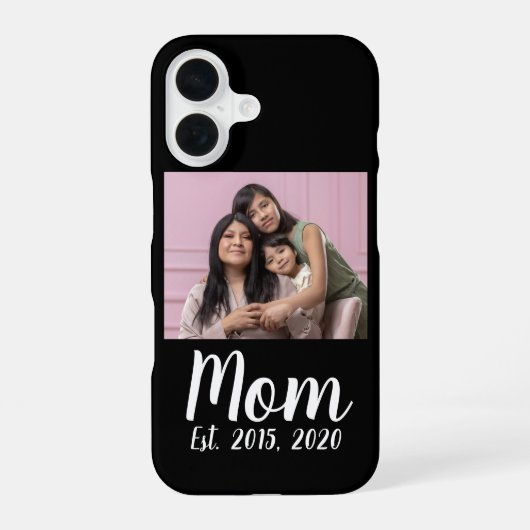 Coque iPhone 16 Black Mom Established Script (Verso)