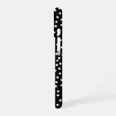 Coque iPhone 16 Black Polka Dot Pattern Phone Case (Côté gauche)
