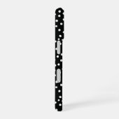 Coque iPhone 16 Black Polka Dot Pattern Phone Case (Côté droit)