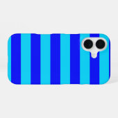 Coque iPhone 16 Bleu clair et Bleu foncé (Verso Horizontal)