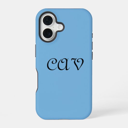Coque iPhone 16 Bleu de Cornflower (Verso)