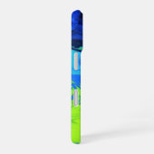 Coque iPhone 16 Bleu électrique et Grès vert _ coque iphone (Côté droit)