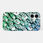 Coque iPhone 16 Bleu et vert (Verso Horizontal)