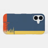 Coque iPhone 16 Bleu Jaune Rouge Crème (Verso Horizontal)