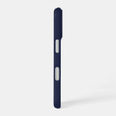 Coque iPhone 16 Bleu minuit professionnel simple monogramme modern (Côté droit)