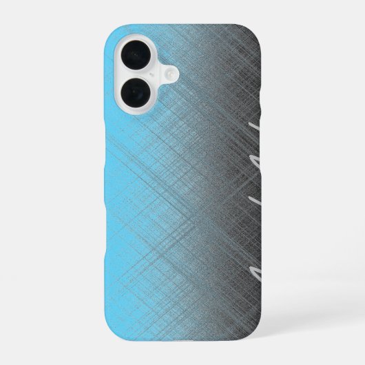 Coque iPhone 16 BLEU - Personnalisable (Verso)