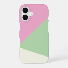 Coque iPhone 16 Bloc de couleur géométrique simple moderne