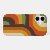 Coque iPhone 16 Blocs Organiques Vintage (Verso Horizontal)