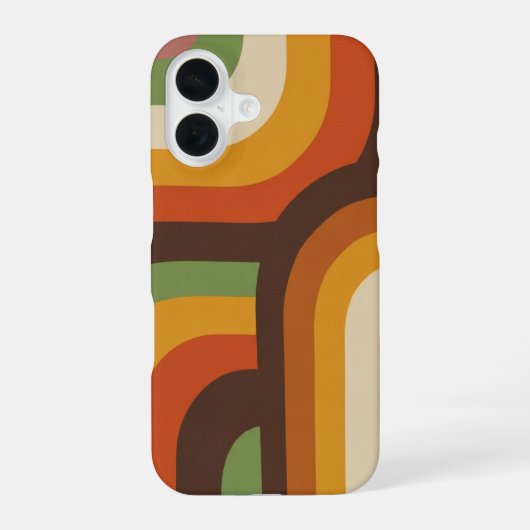Coque iPhone 16 Blocs Organiques Vintage (Verso)