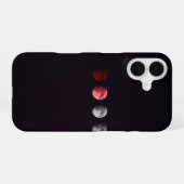 Coque iPhone 16 Blood Moon Phases Minimal Dark Case (Verso Horizontal)