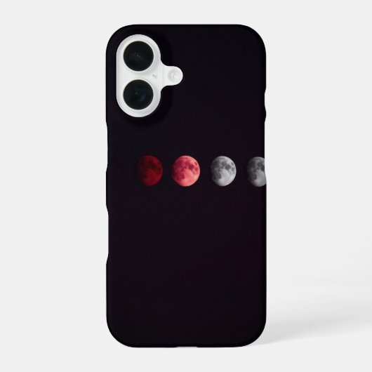 Coque iPhone 16 Blood Moon Phases Minimal Dark Case (Verso)