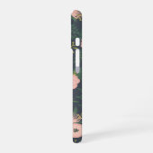 Coque iPhone 16 Blooms de Minuit Monogramme (Côté gauche)