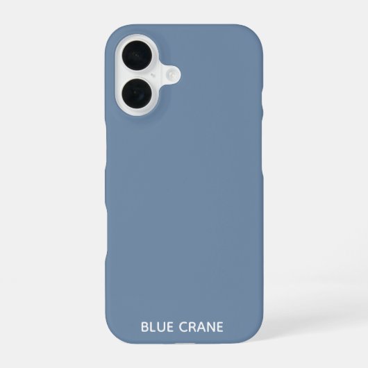 Coque iPhone 16 Blue Crane bleu color (Verso)