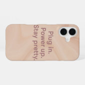 Coque iPhone 16 Blush & sand Plug En Ai art (Verso Horizontal)