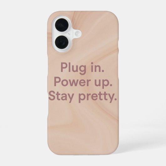 Coque iPhone 16 Blush & sand Plug En Ai art (Verso)