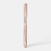 Coque iPhone 16 Blush Silk – Écrin de Satin Rose et Or pour Téléph (Côté droit)