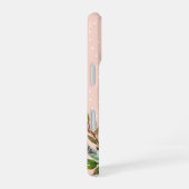 Coque iPhone 16 Boho Blooms Blush Point Monogramme (Côté droit)