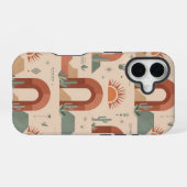 Coque iPhone 16 Boho Desert Arches Sunset Minimal Case (Verso Horizontal)