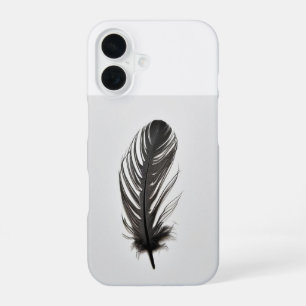 Coque iPhone 16 Boho Feather Art Phone Case - Élégant minimaliste