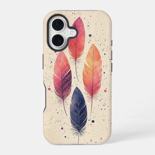 Coque iPhone 16 Boho Feather Dance Téléphone Case (Verso)