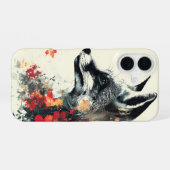 Coque iPhone 16 Boho Floral Fox Faune Nature (Verso Horizontal)