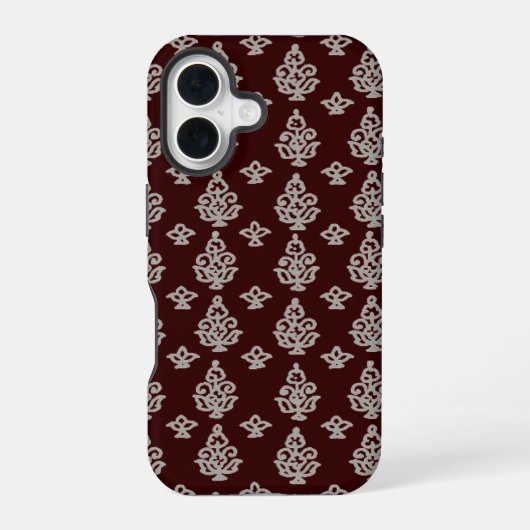 Coque iPhone 16 Boho India Block Print (Verso)