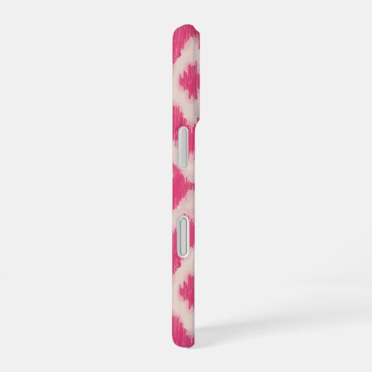 Coque iPhone 16 Boho Pink Ikat Design iPhone 16 Coque (Côté droit)