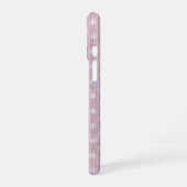 Coque iPhone 16 Bois à pois rose (Côté gauche)