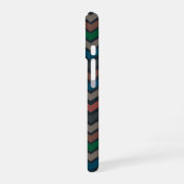 Coque iPhone 16 Bois sombre Terre Zigzag Chevron (Côté gauche)