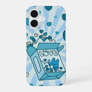 Coque iPhone 16 Boîte de céréales mignonne Love