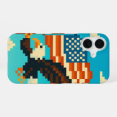 Coque iPhone 16 Boîtes téléphoniques American Eagle Pixel Art (Verso Horizontal)