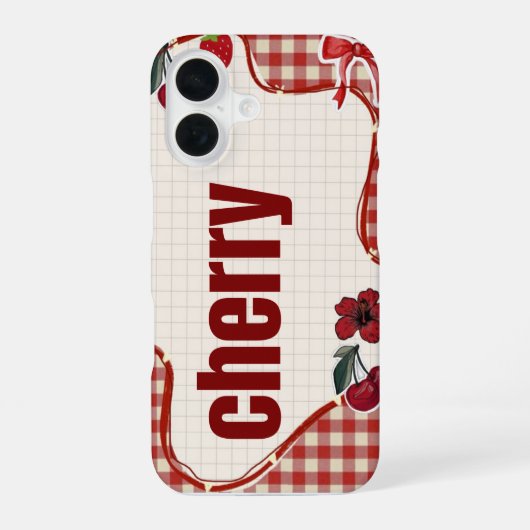 Coque iPhone 16 Boîtier de téléphone Cherry (Verso)