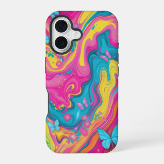 Coque iPhone 16 Boîtier de téléphone en marbre de type à bille de