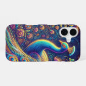 Coque iPhone 16 Boîtier de téléphone Peacock (Verso Horizontal)